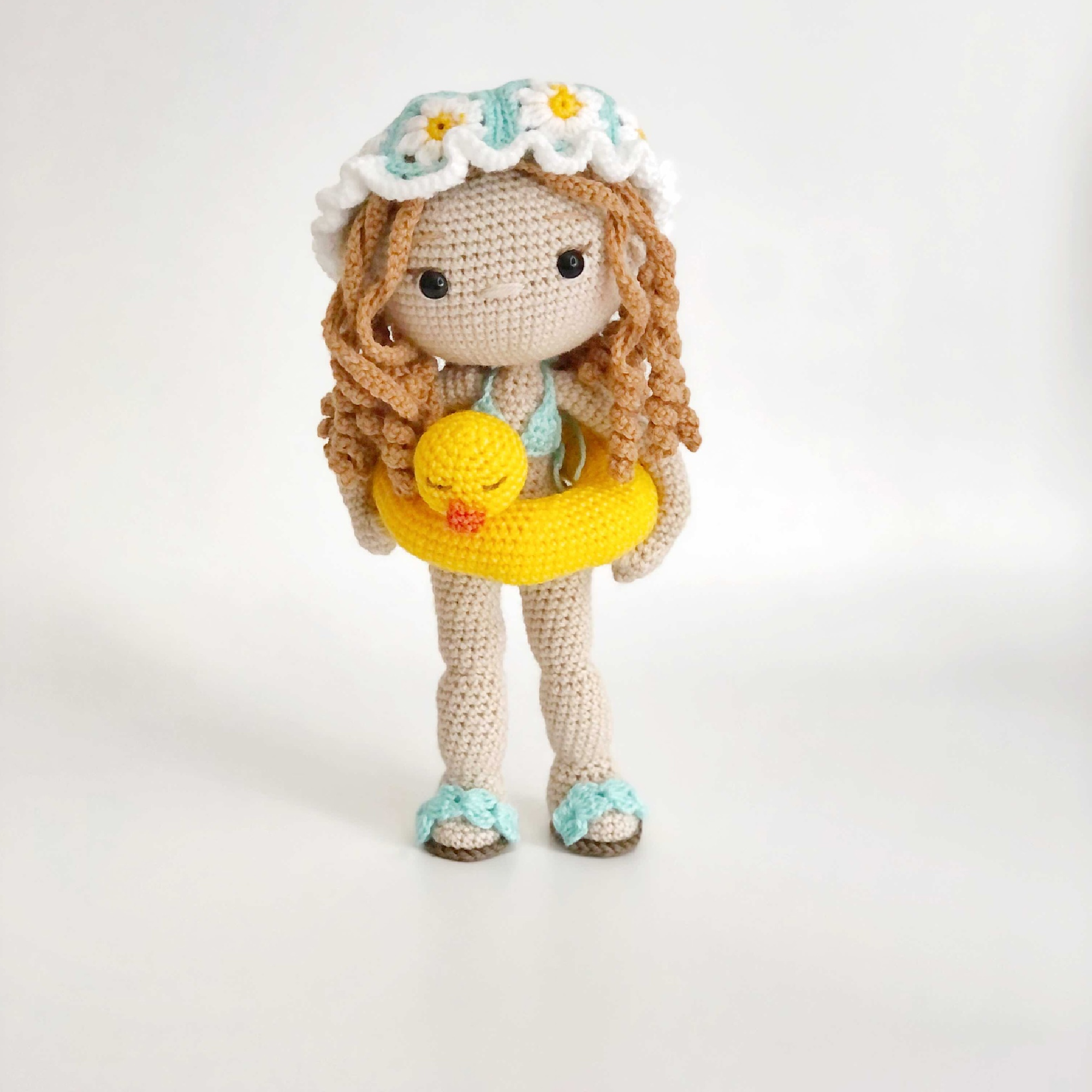 Crochet doll pattern with clothes Nicole in Sea of Joy outfit 4 7 52