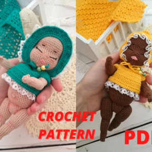 Crochet PATTERN Newborn doll, baby doll pattern in English