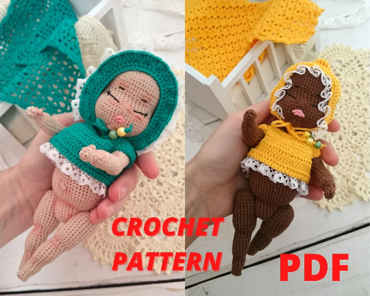 Crochet Doll Pattern, Crochet Baby Doll Patterns, Amigurumi Doll