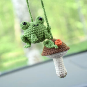 frog mushroom car decor