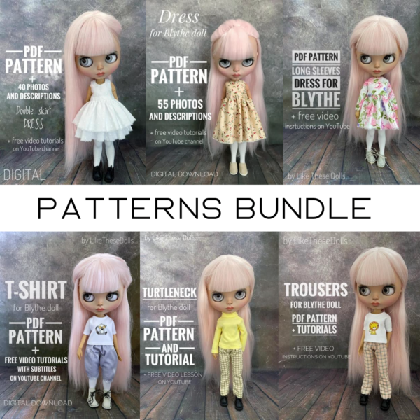 Patterns bundle for Blythe doll