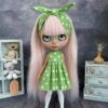 Green polka dots Blythe clothes