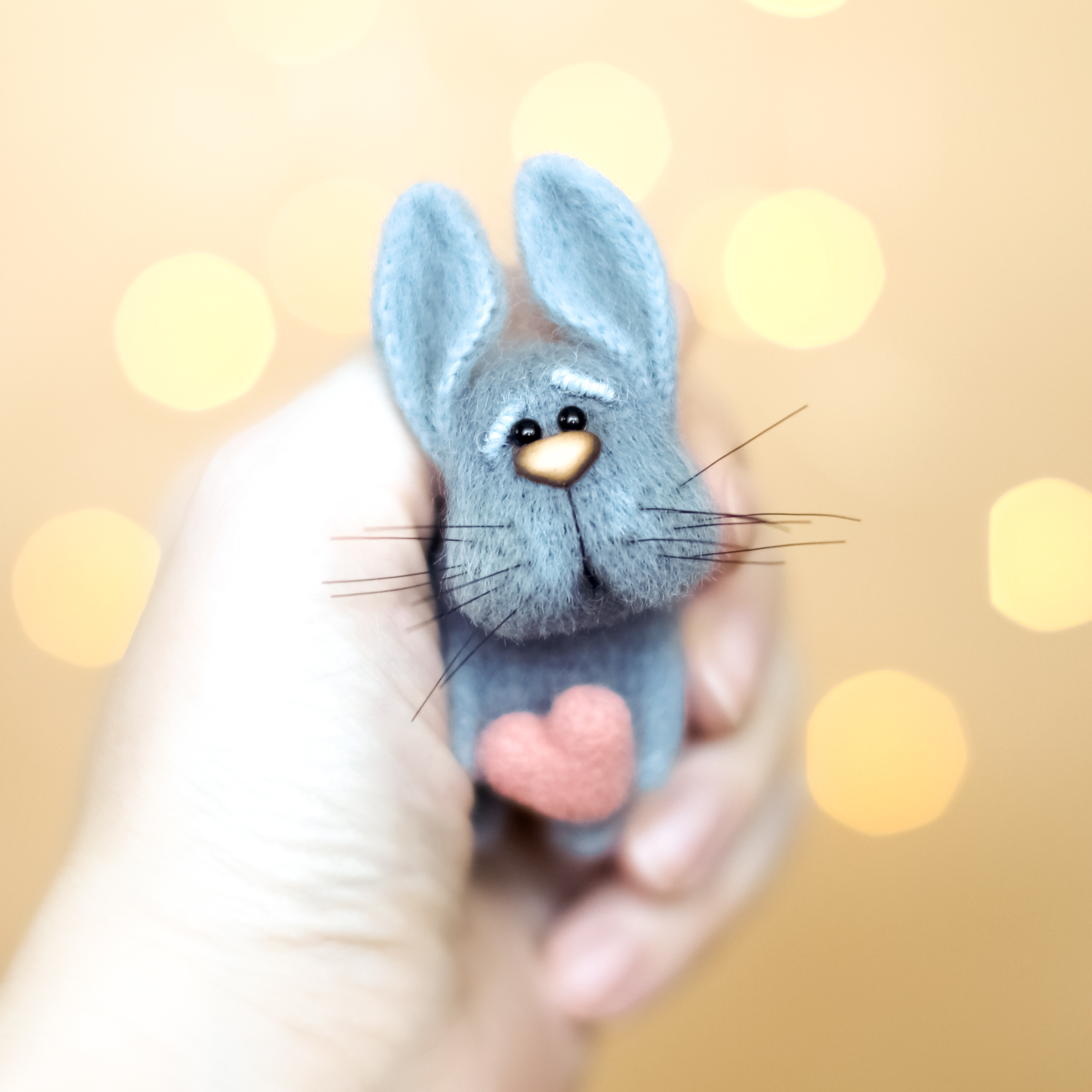 Crochet PATTERN Little Bunny, Amigurumi PDF bunny 6 Crochet PATTERN "Bunny - brooch"