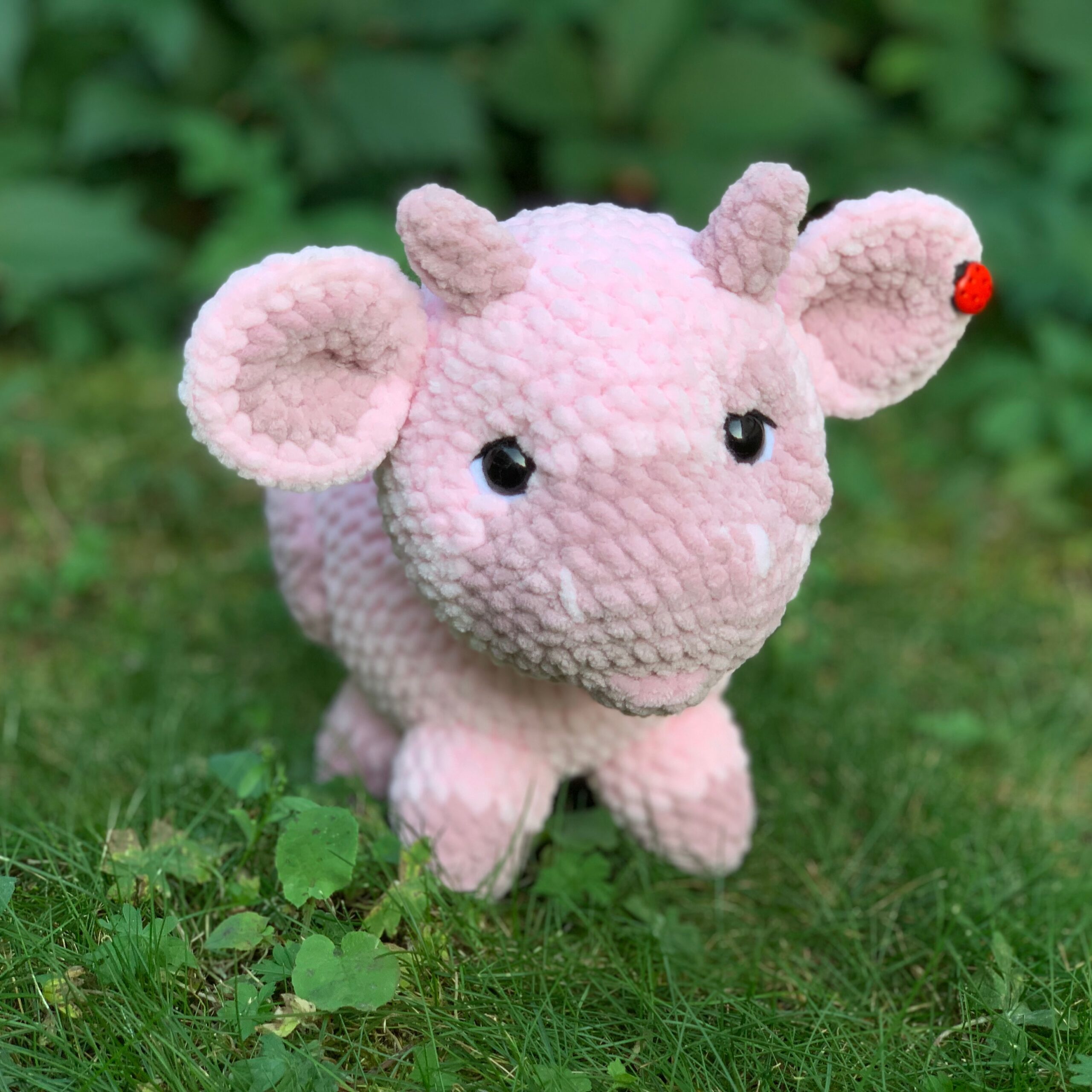 Large Crochet Cow Plush, Small Cow Amigurumi Cow Strawberry Cow