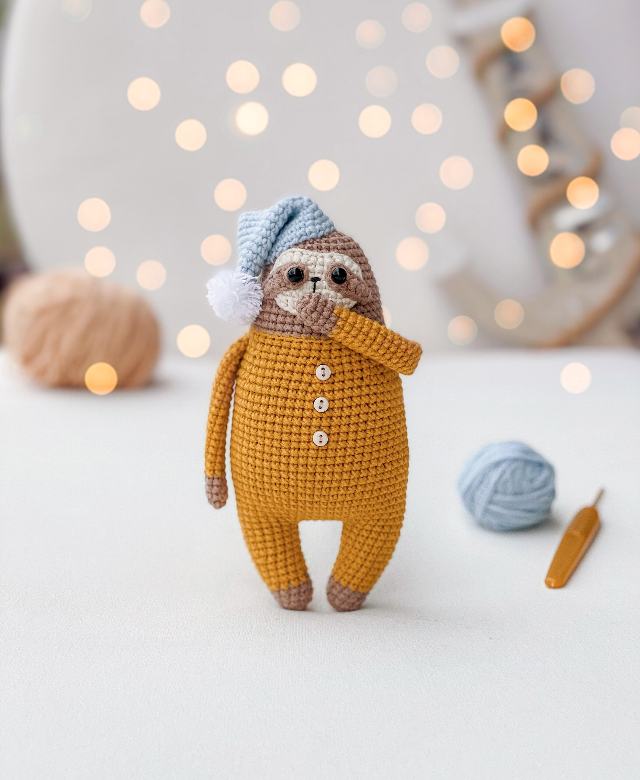 Amigurumi cute sloth pattern, crochet funny toy pattern 8 A839458D AD6F 4B35 ADCD 52600955BAE2 2 scaled