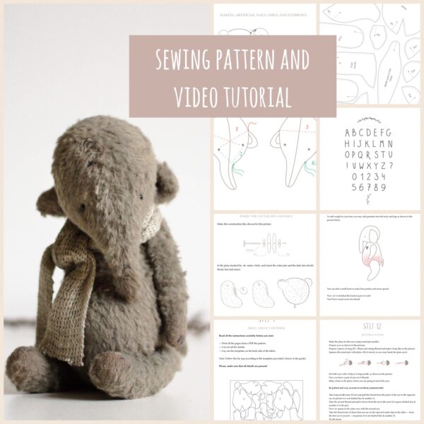 5 Free Patterns + 1 tutorial ( Plush Elephant)  Teddy bear sewing pattern, Animal  sewing patterns, Sewing stuffed animals