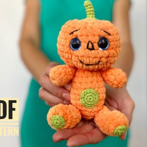 pumpkin doll crochet pattern halloween Fionadolls