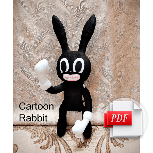 Cartoon Rabbit 50 cm Pattern PDF Trevor Henderson Toys