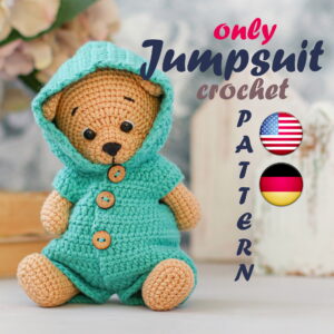 Crochet Jumpsuit Pattern for Usti Teddy Bear Dudzitoys