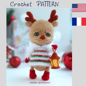 Crochet pattern amigurumi Fawn, pdf, deer, Christmas Home Decor