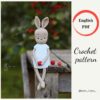 Crochet pattern funny bunny with long legs Amigurumi animals