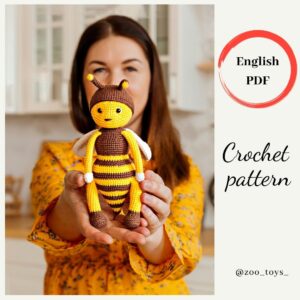 Crochet pattern funny bee.