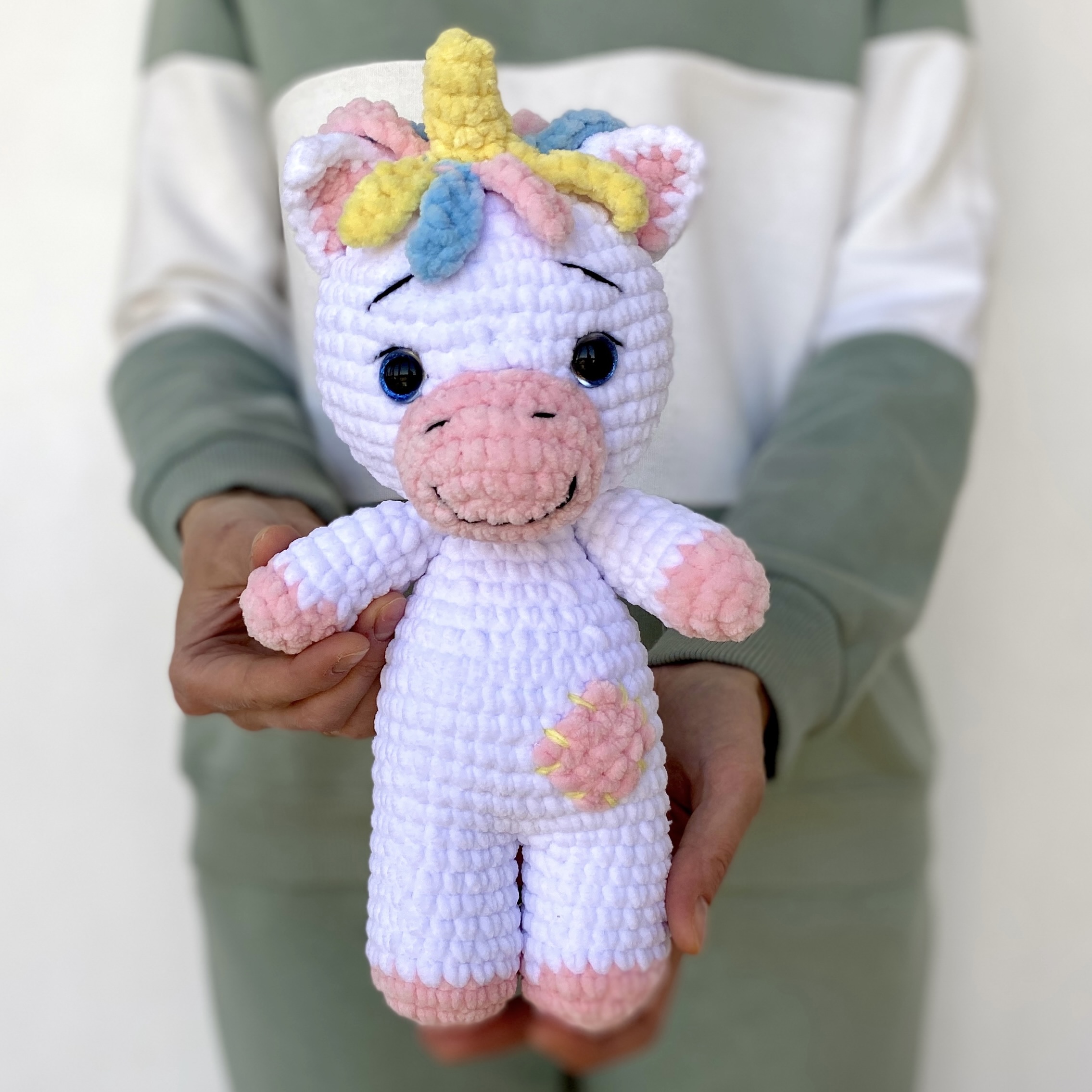 Unicorn plush amigurumi Crochet pattern by Creations by Jamie M