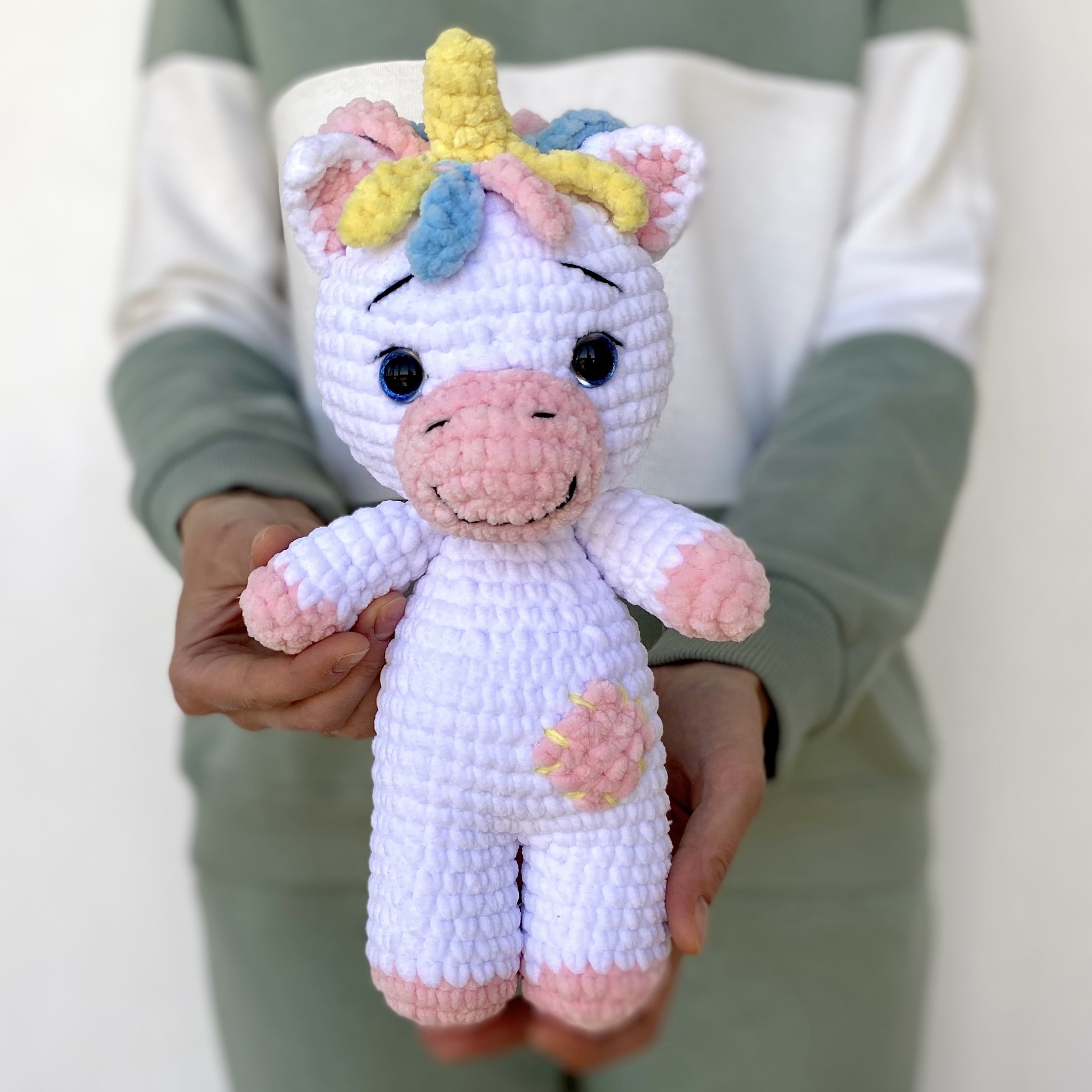 Crochet pattern Unicorn plush - Amigurumi stuffed animal