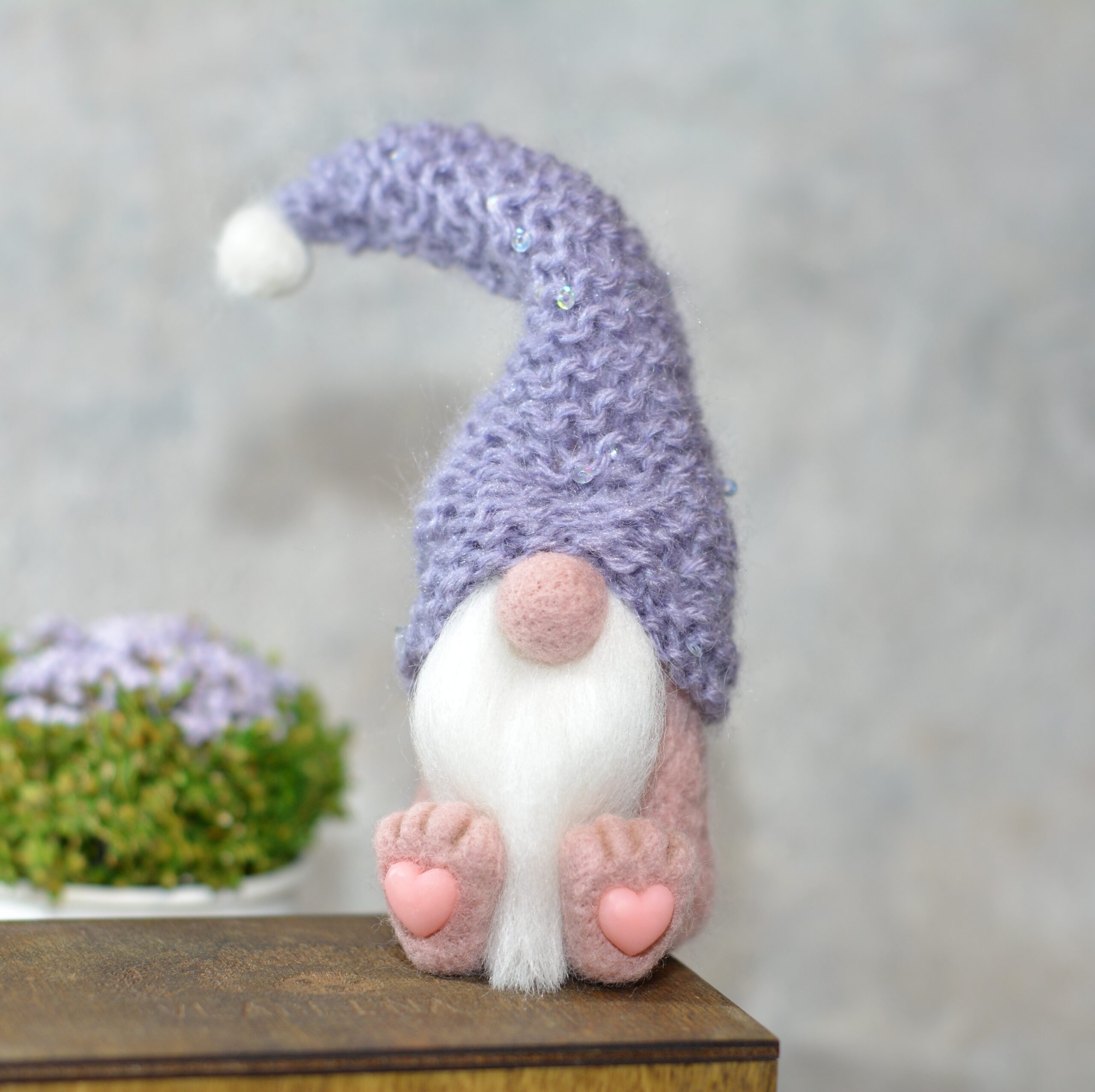 Tomte nisse gnome Purple gnome Nordic gnomes Felt gnome