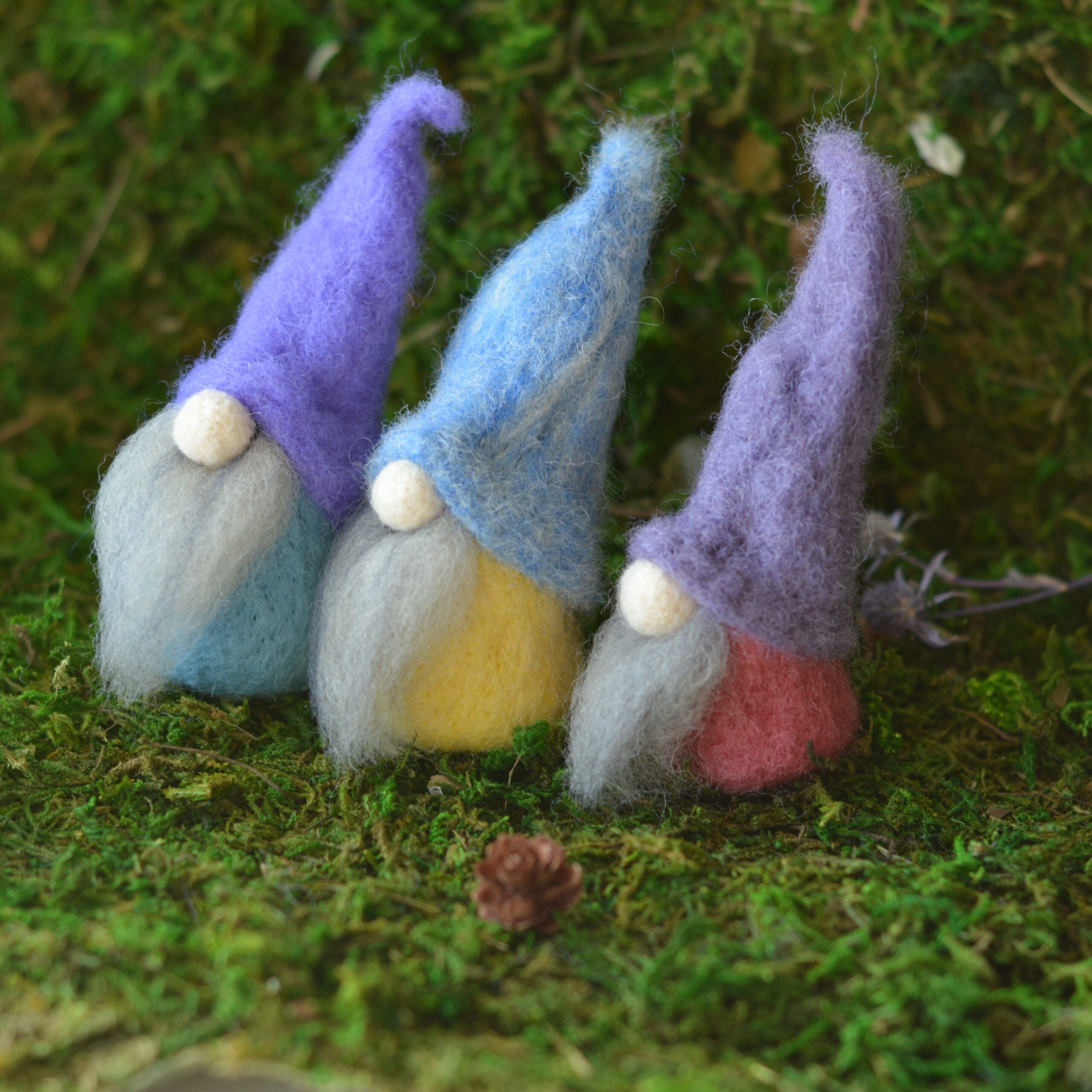 Needle felting kit Waldorf gnome, Christmas Waldorf gnome felting kit, diy  kit