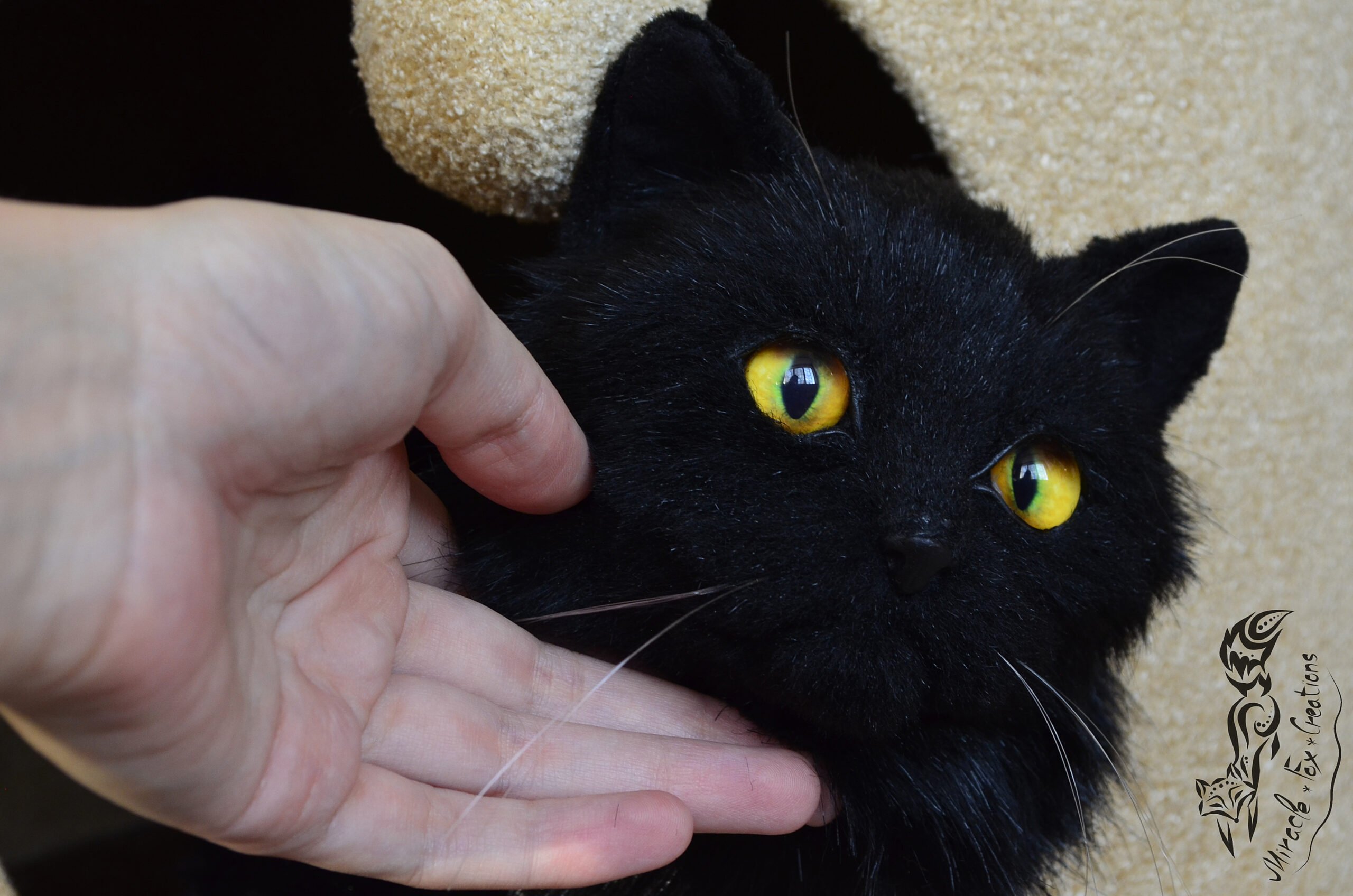 Realistic black best sale cat stuffed animals