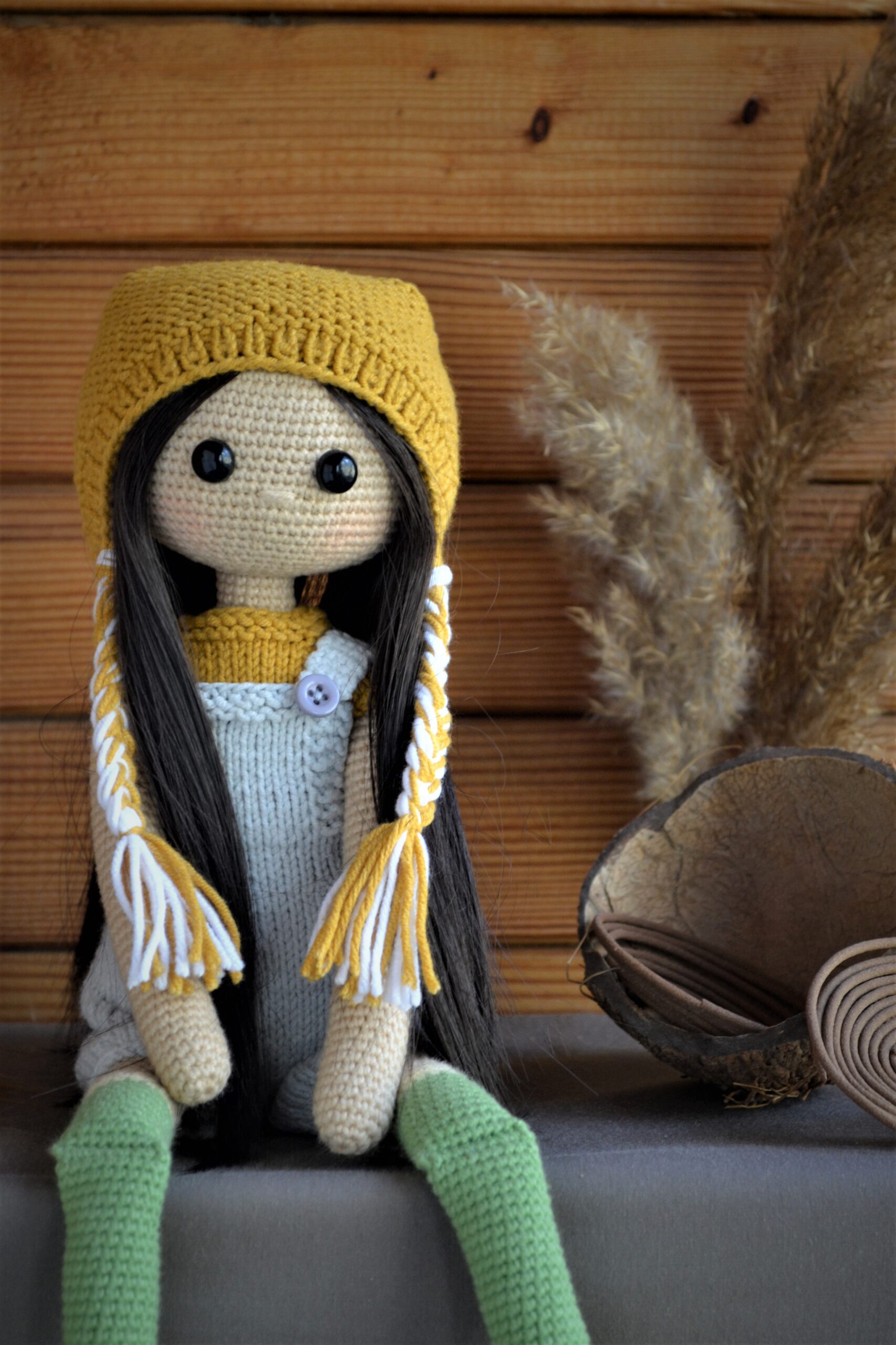 Crochet knit pattern tilda doll long legs Eng, Fr