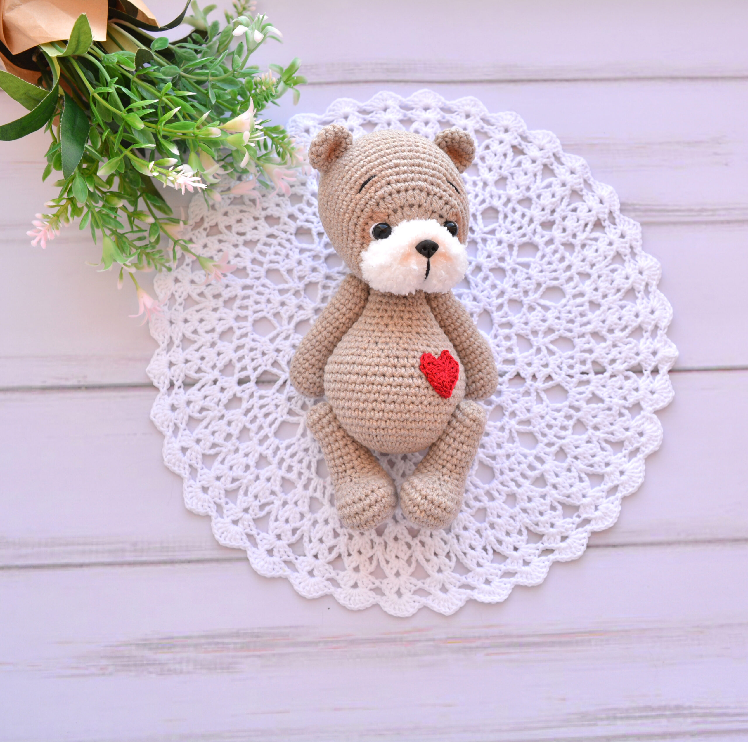 Crochet soft bear, Handmade bear 3 bear