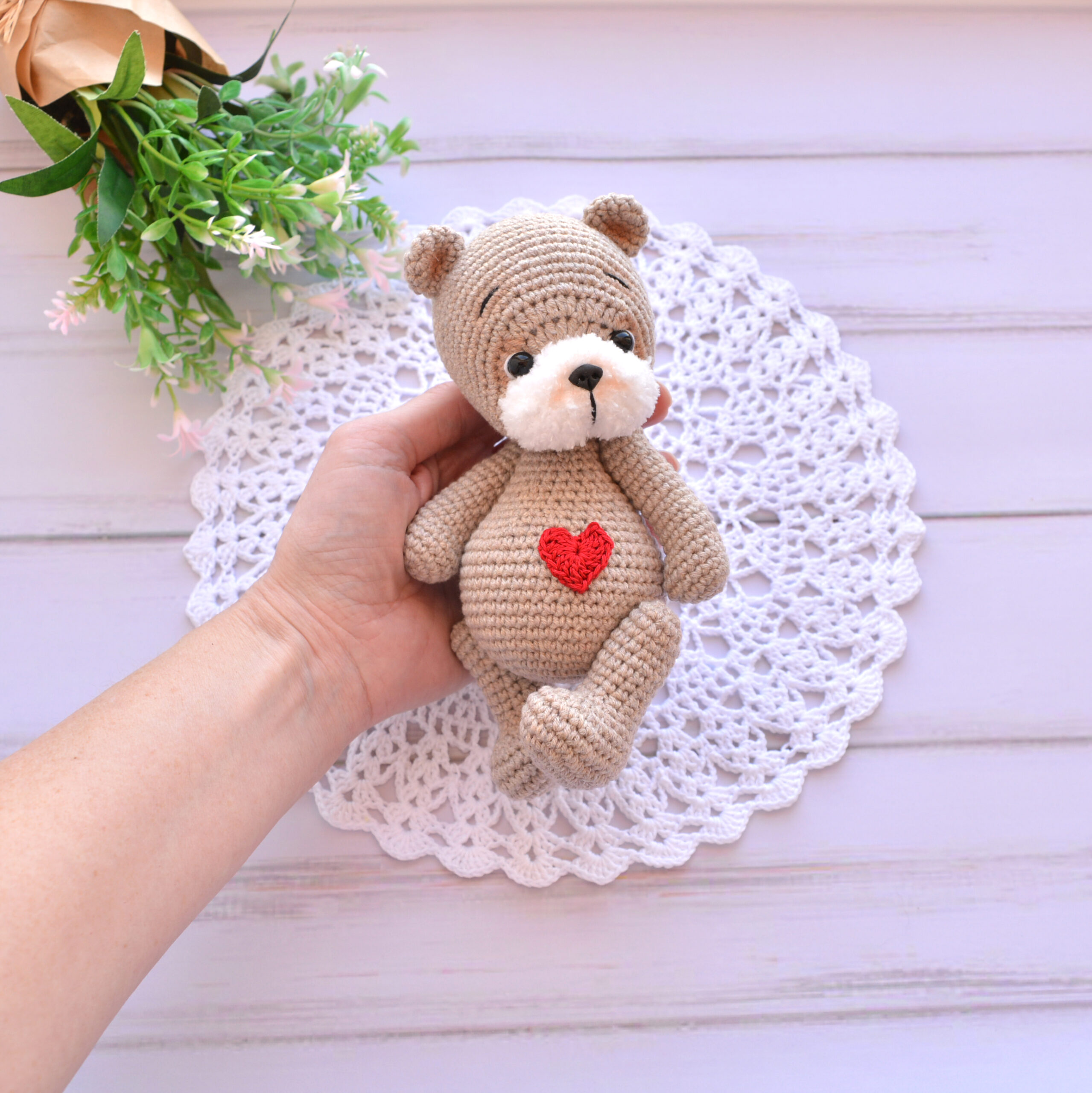 Crochet soft bear, Handmade bear 2 bear