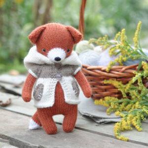 Little fox toy knitting pattern