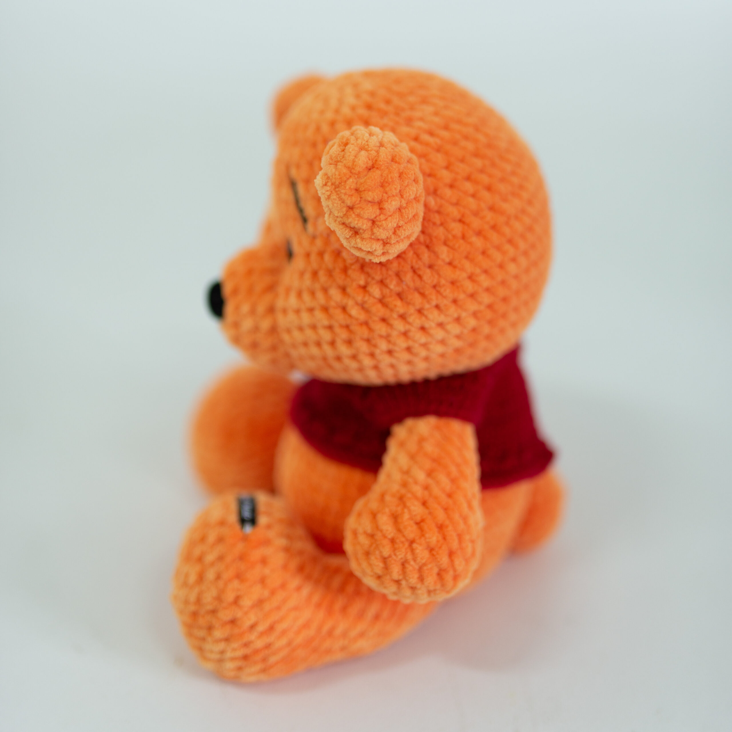 Yellow teddy bear in red sweater / Stuffed animal gift long distance  relationship - DailyDoll Shop