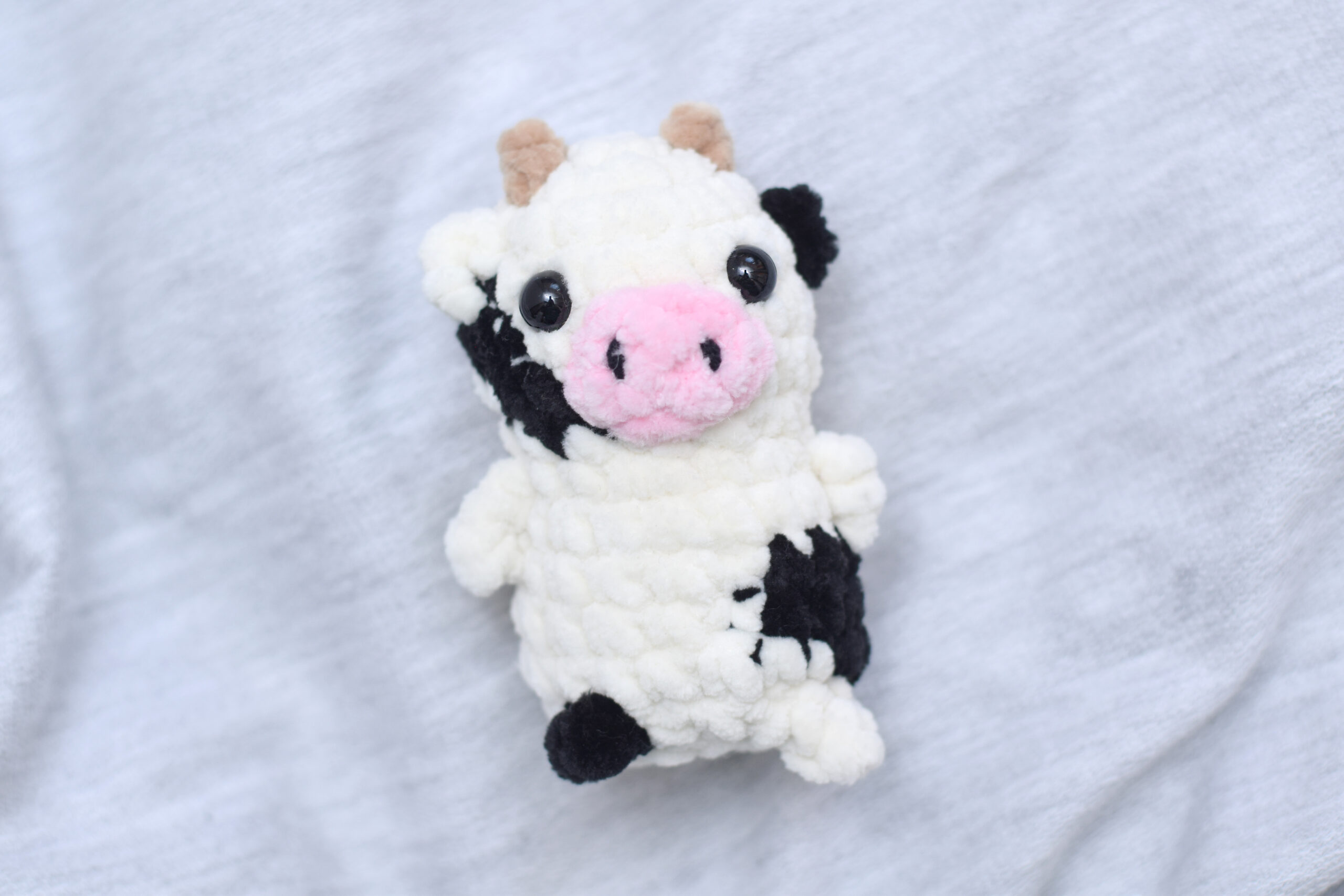 Plush Standing Cow Crochet Kit, Make Your Own Kit & Pattern
