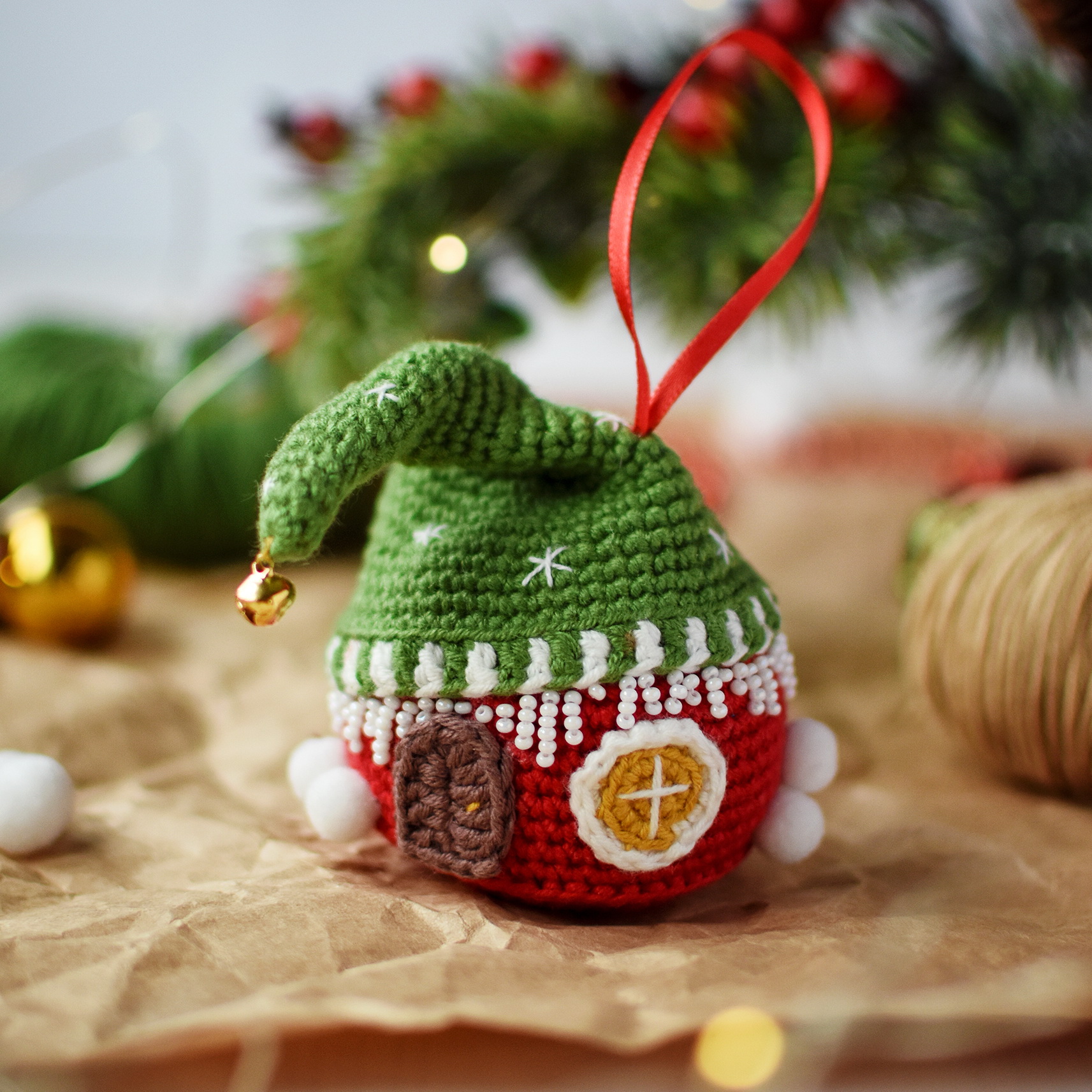 Gingerbread house Crochet Kit Christmas Gift Santa claus XMAS tree
