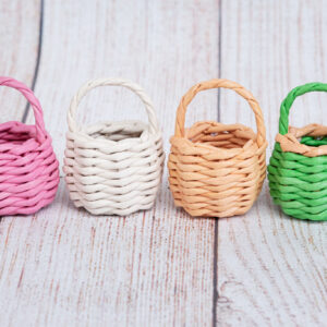 Set of small wicker baskets