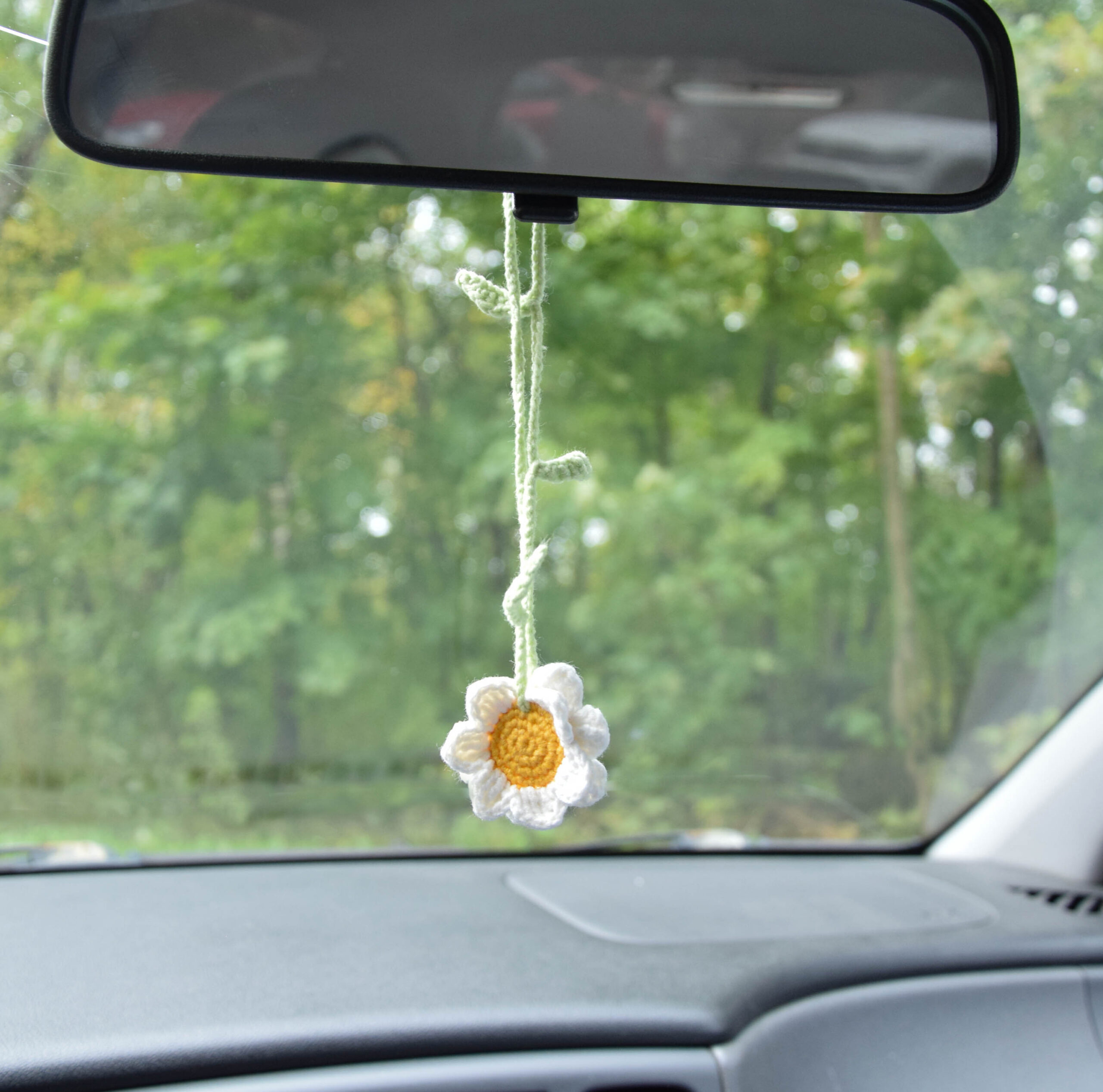 daisy car accessories gift for mom, daisy hanging decor