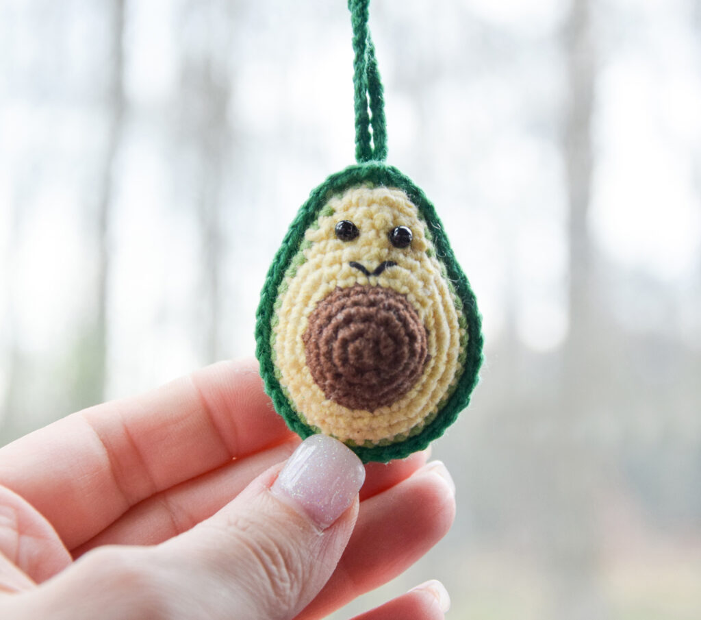 Crochet Avocado With Heart Car Hanging Charm First Car Gifts 