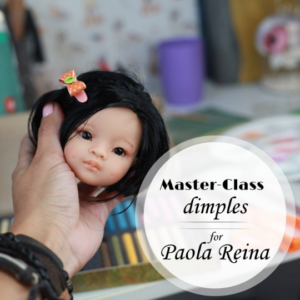 Pattern ooak Paola Reina doll video tutorial on making dimples for Paola Reina. Video with English subtitles.