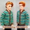 Striped cardigan for Ken