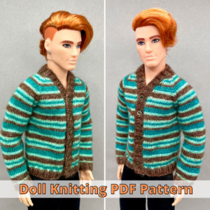 Striped cardigan for Ken