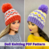 Knitted hat for Barbie.