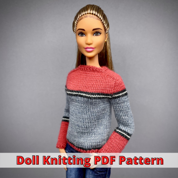 Pullover for Barbie doll.