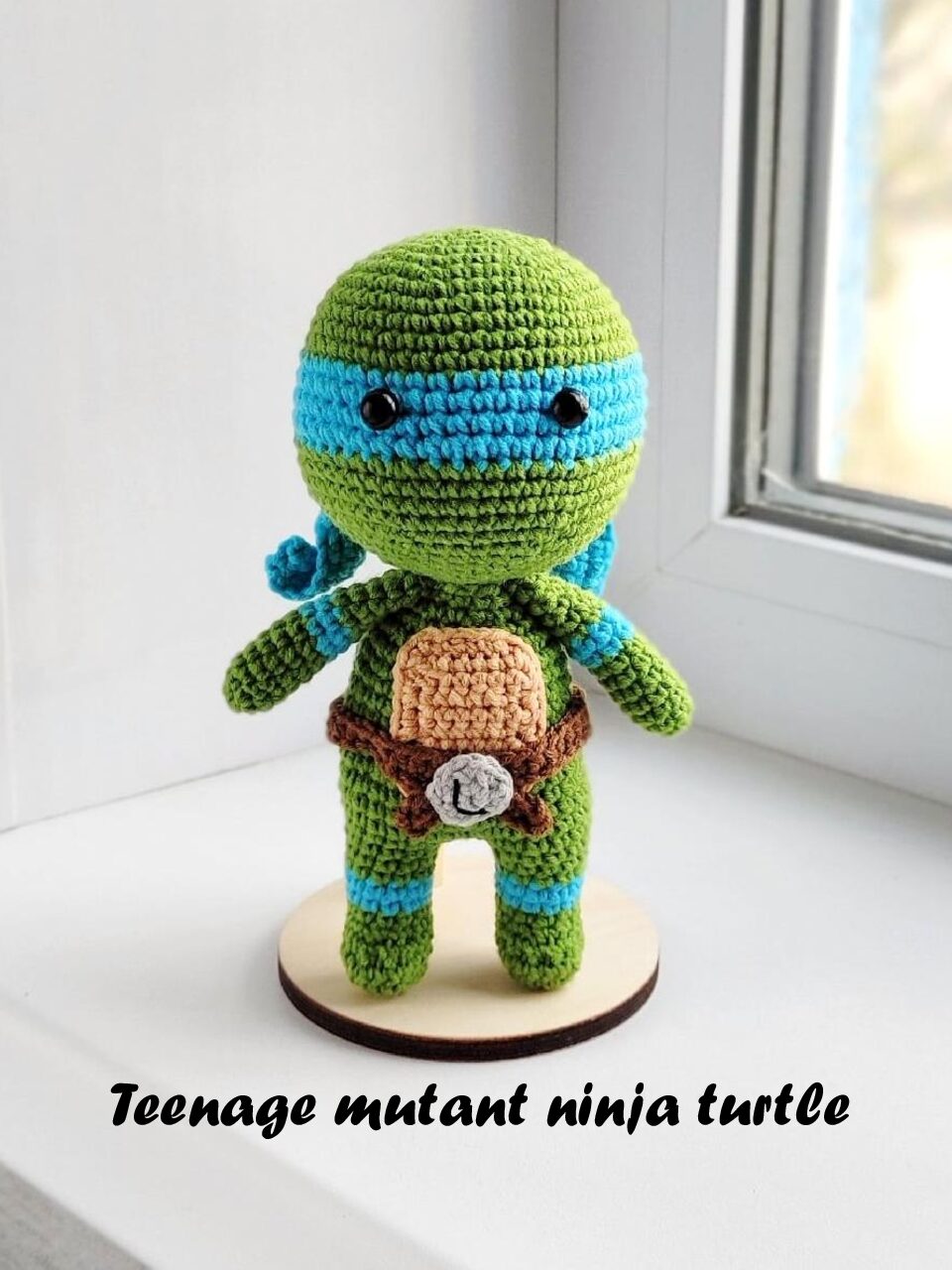 TMNT Leonardo Plush Handmade Amigurumi Crochet Yarn Teenage Mutant Ninja  Turtles