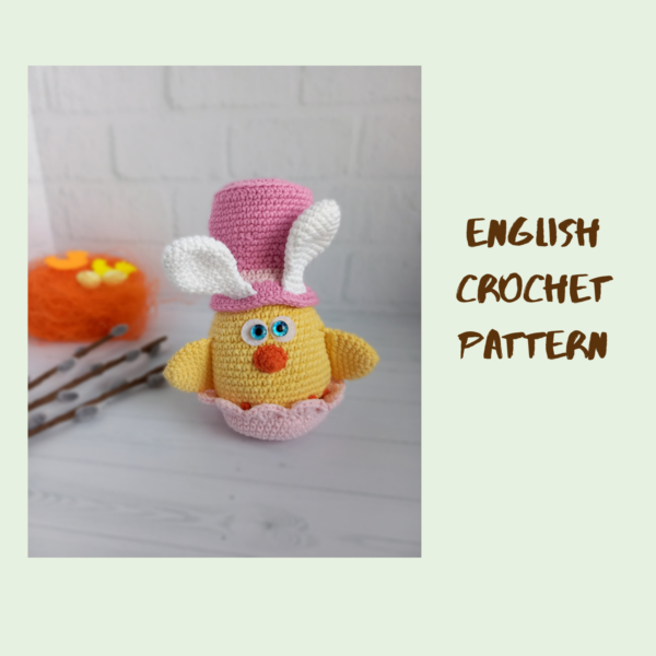 English crochet pattern Chick