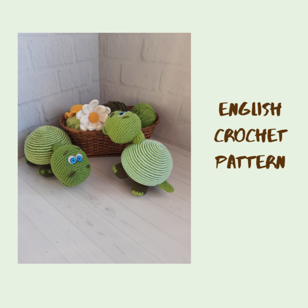 English crochet pattern Turtle