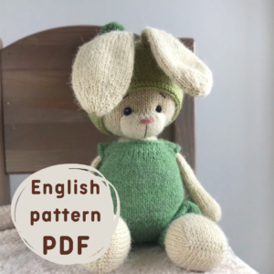 knitting pattern bunny toy, Dubovkinworkshop