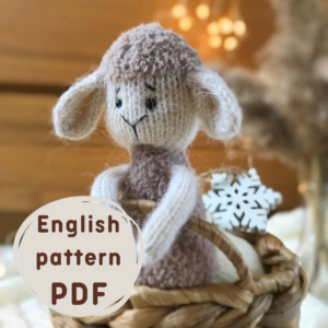 Knitting pattern toy lamb, Dubovkinworkshop
