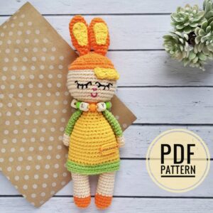 sleeping bunny doll crochet pattern Fionadolls