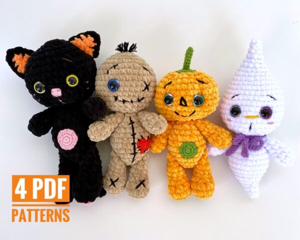 Creepy Cat and Creepy Bunny Voodoo Cat Crochet Pattern 