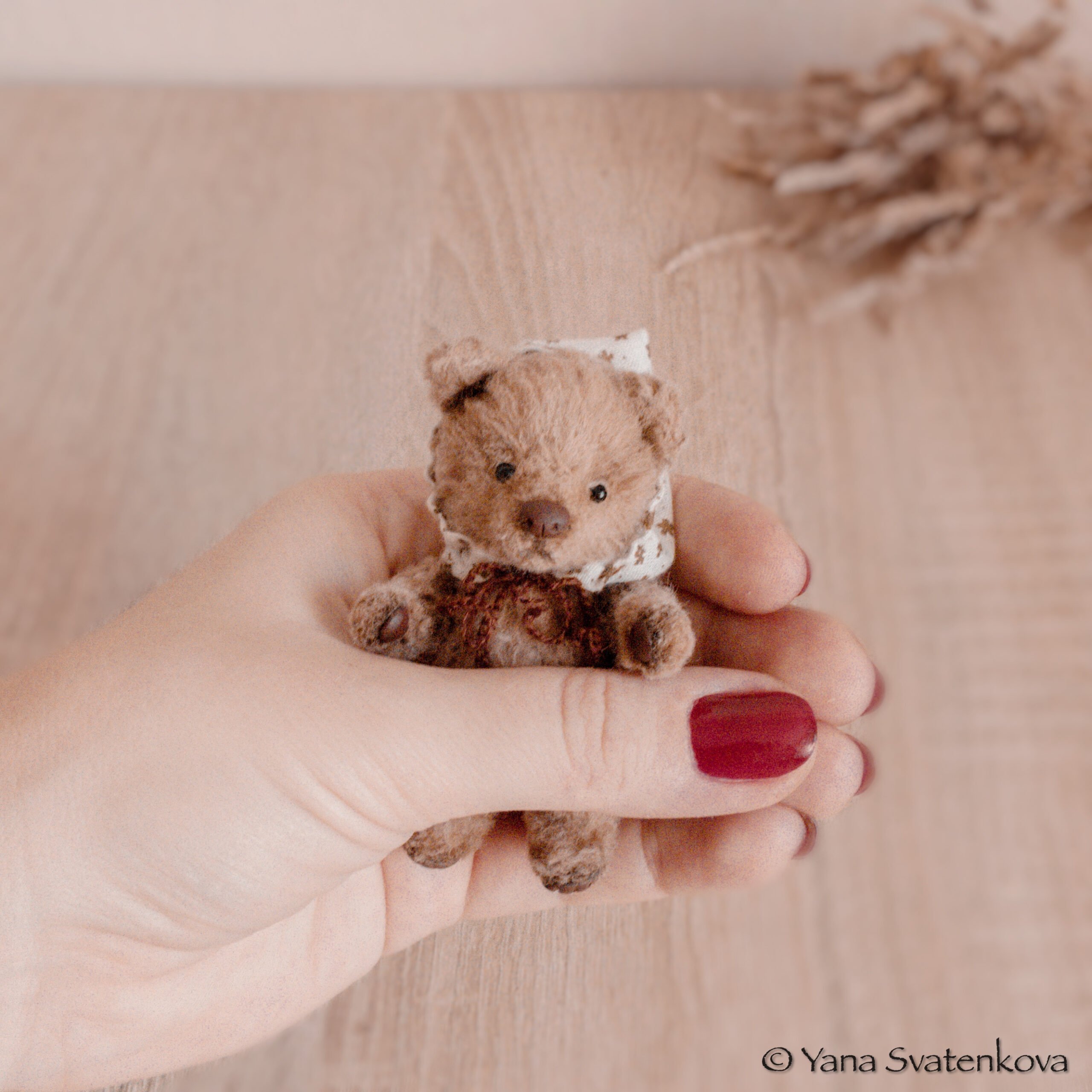 dollhouse miniature teddy bear