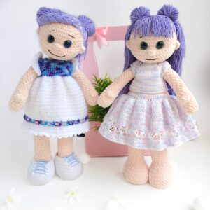 Pattern crochet plush doll