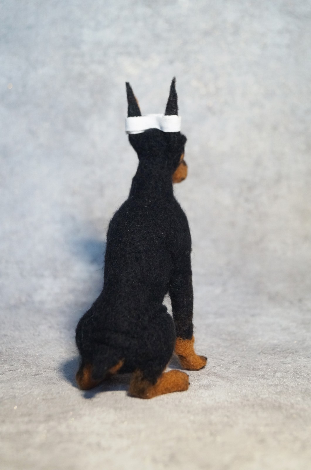 Needle felted Doberman puppy sculpture - DailyDoll Shop