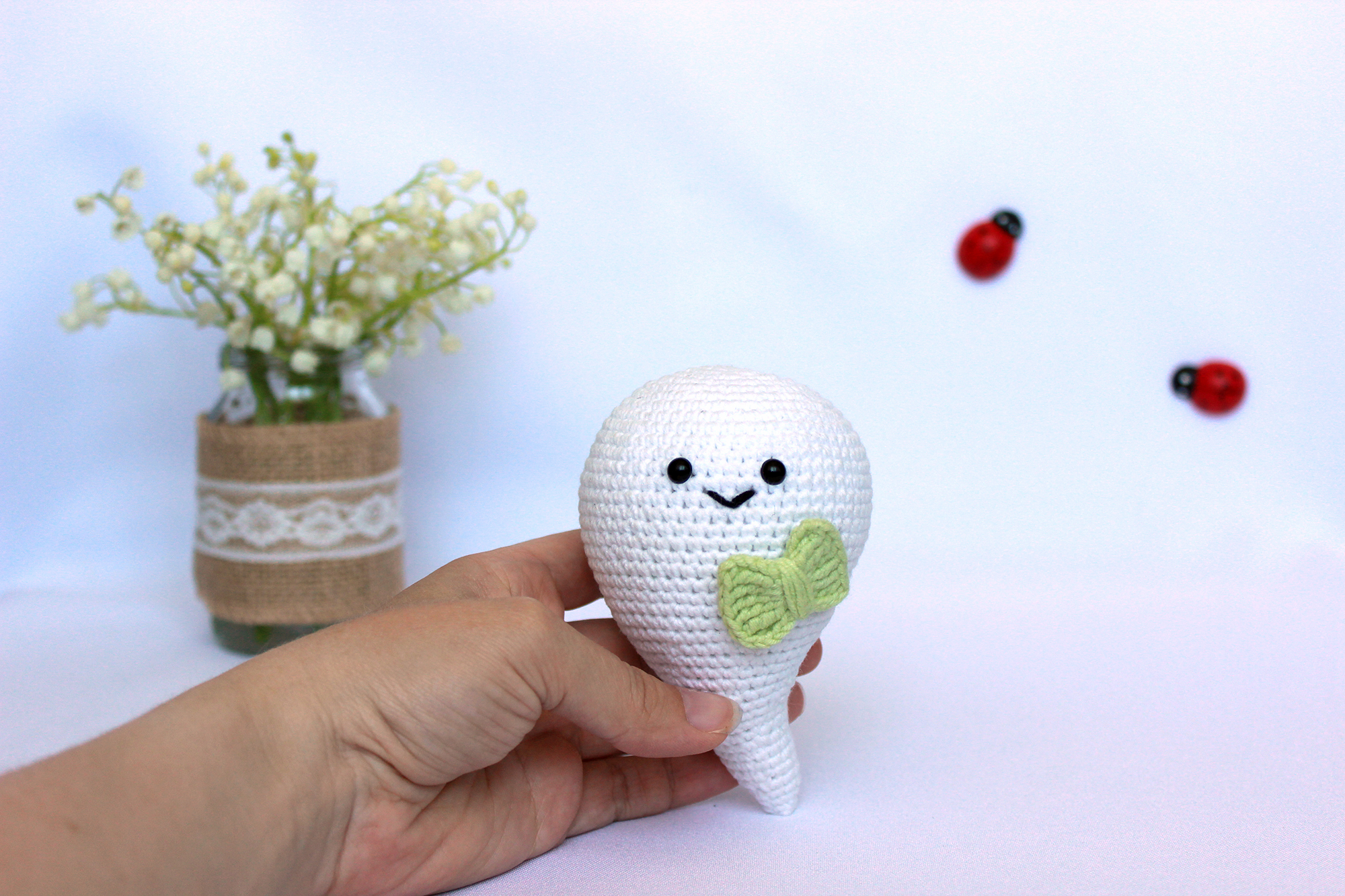 Halloween Ghost crochet pattern, Amigurumi ghost decor 1 IMG 0779