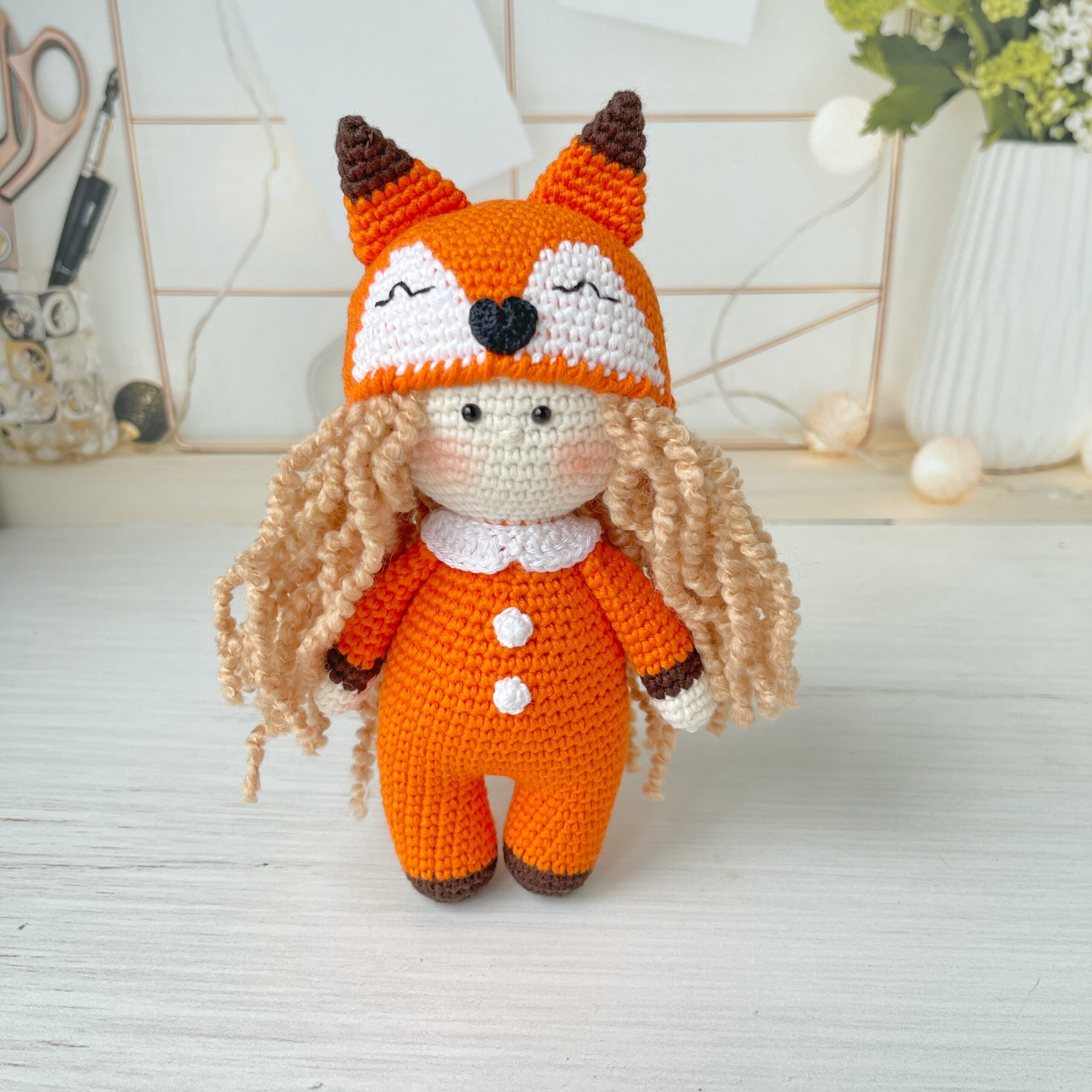 Amigurumi fox toy pattern, Crochet fox pattern, Stuffed doll pattern  english - DailyDoll Shop