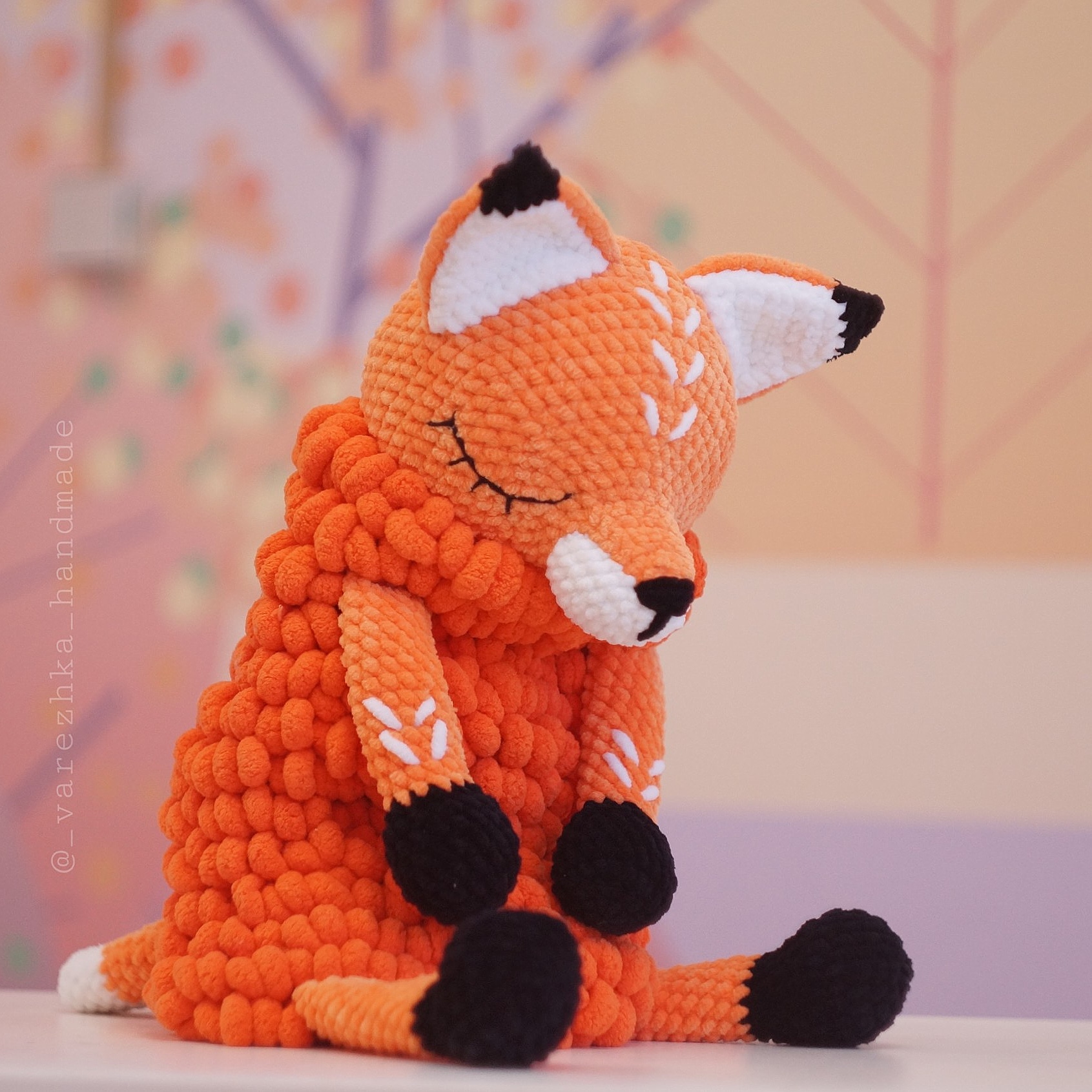 Crochet Fox PATTERN pajamas bag Amigurumi tutorial PDF file