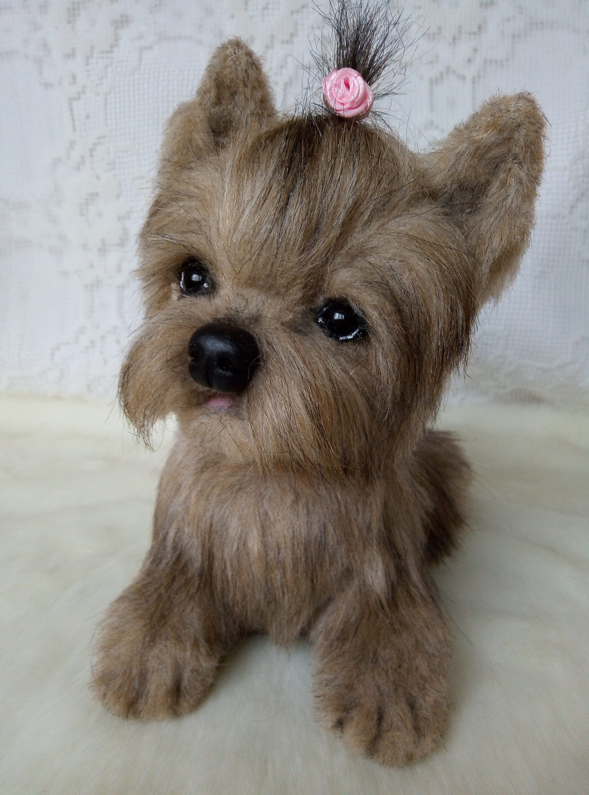 realistic stuffed yorkshire terrier